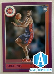 2021-22 NBA Hoops SSP Isaiah Livers PURPLE Rookie Card #208 Detroit Pistons